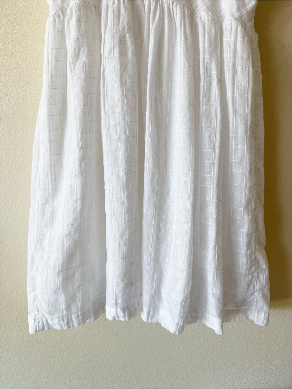 Vineyard Vines White 100% Cotton Ruffle Sleeve Babydoll Mini Dress Size Medium - Picture 10 of 12